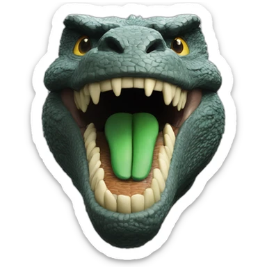 Godzilla (proportional) mouth closed (realistic) (Godzilla King of the Monsters, 2019) sticker