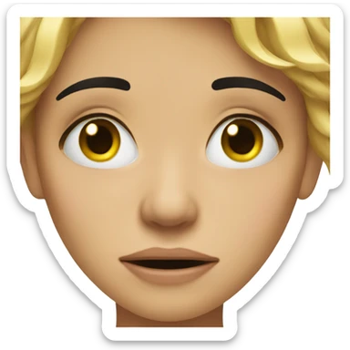 crying woman, tears on face sticker