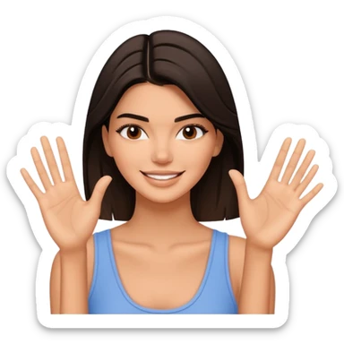 kendall jenner showing stop with one hand sticker