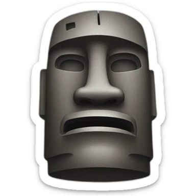 a moai saying "Bestooo" sticker