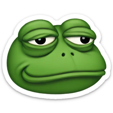 sad pepe frog sticker