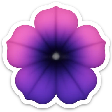 Pink-Violet-Indigo-Purple-Gradient Petuniaemoji    , remove background sticker