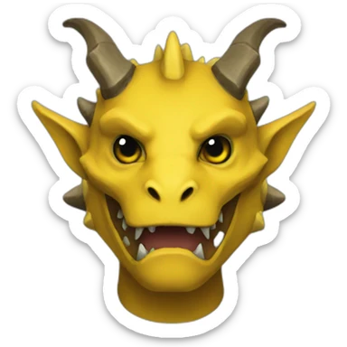Yellow dragonborn sticker