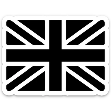 Union Jack (Great Britain flag) solid filled icon sticker