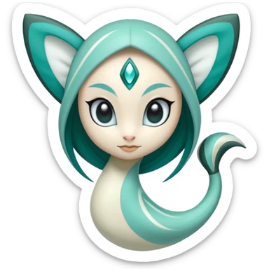 Meloetta-Inteleon-Pokémon-Fakémon-fusion-hybrid-creature sticker
