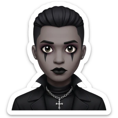 Black goth man  sticker