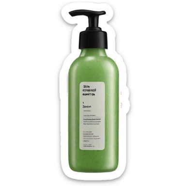 bottle of scalp scrub with label sticker