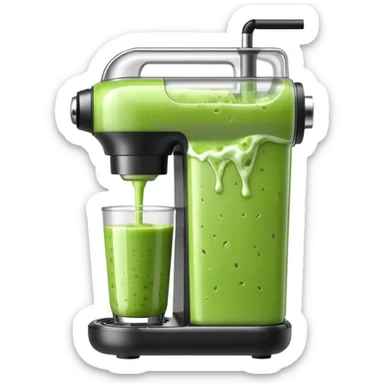 A SMOOTHIE MACHINE WITHOUT THE LID ON, THE SMOOTHIE SPLASHES OUT AND MAKES A MESS sticker
