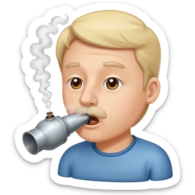 A nose that inhales exhaust fumes  sticker