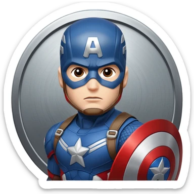 captain america marvel superhero headshot sticker
