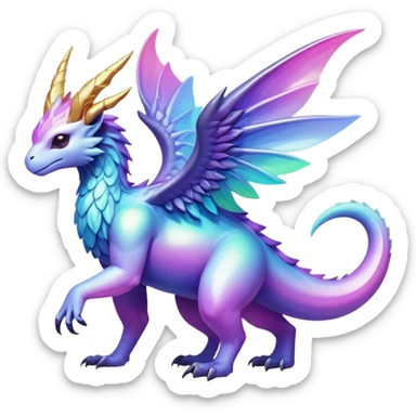 Epic legendary complex detailed iridescent gradients aesthetic-Fakémon-creature-scenery sticker