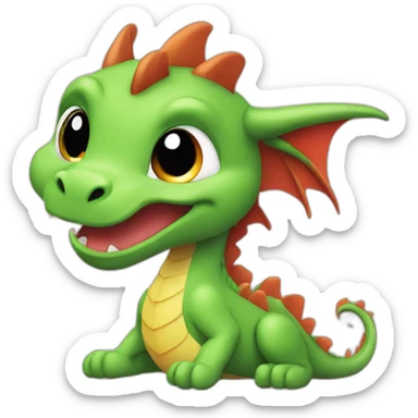dragon cute winky sticker