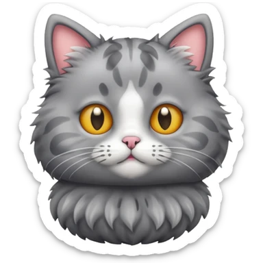 a cute cat with puffer sticker