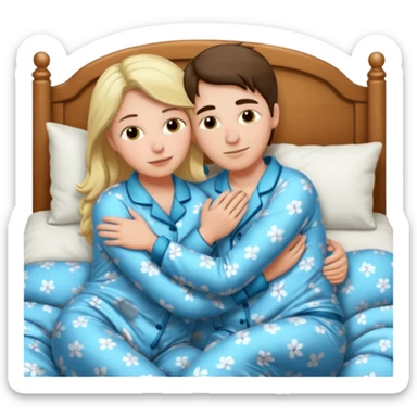 Masculine women spooning in bed sticker