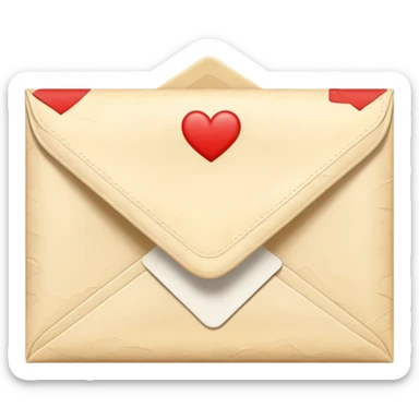 Cream-colored romantic Letter Envelope  sticker