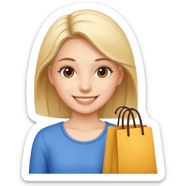 girl online shopping  sticker