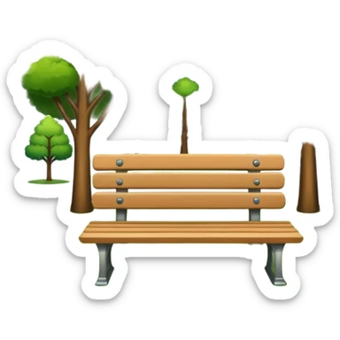 park with benches sticker