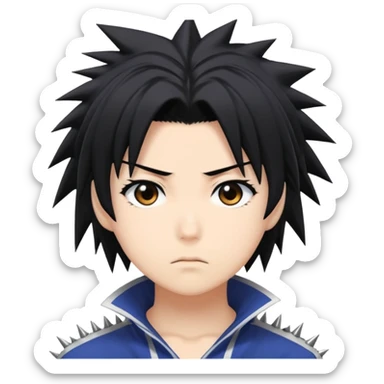 Make me a head shot emoji of Kaede Rukawa from anime Slam Dunk. sticker