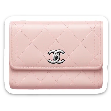 Pastel pink Chanel wallet sticker
