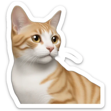 Foto-real-gato-atigrado-cuerpo-entero sticker