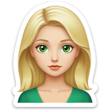 blonde green eyed beautiful elegant girl  sticker