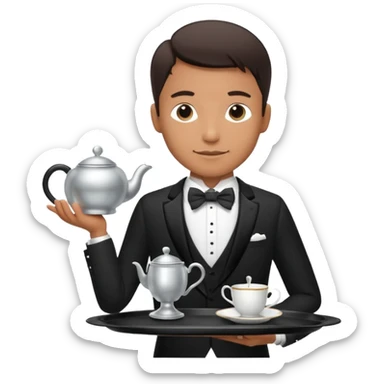 Fancy expensive sophisticated butler  sticker
