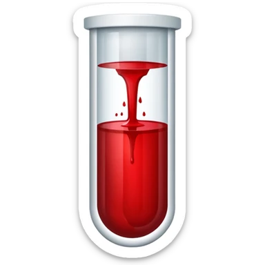 tubo de sangue quase vazio sticker