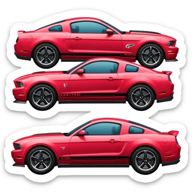 Ford Mustang with center black strip design and in written 309 and in front real pnky sticker