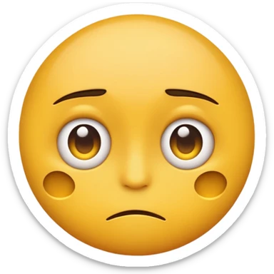 a regular looking emoji but with narrowed eyes to look suspicious  sticker