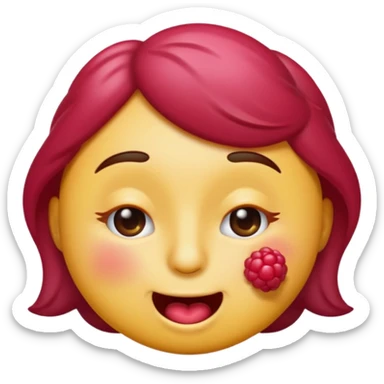 Emoji face winking blowing tongue raspberry sticker