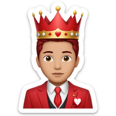 Ariel camacho versión rey de corazones  sticker