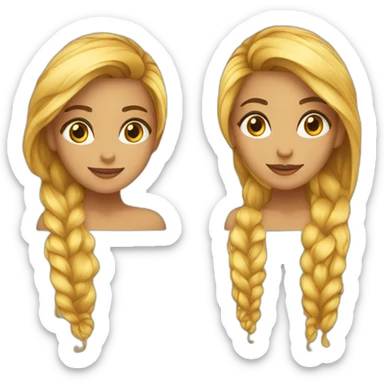 Chica de cabello largo cafe anteojos de sol sticker