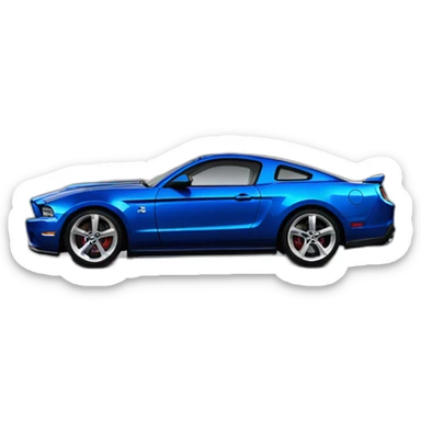 Mustangs gt 2010 décapotable color blue metallic MYAMOR plate sticker
