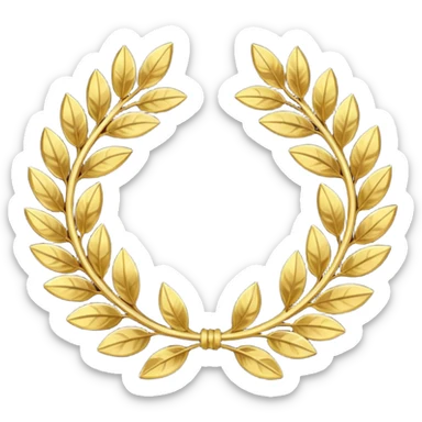 Laurel Wreath golden sticker