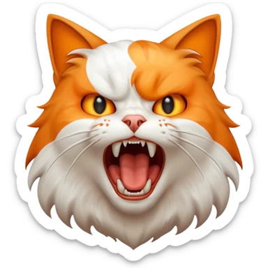 Chat qui crie de toute ses forces sticker