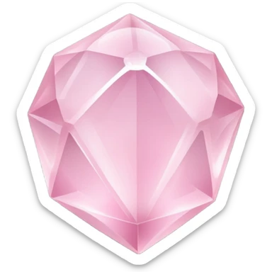 Pink rose quarts crystal sticker
