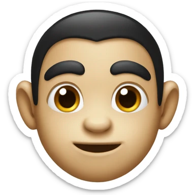 mini monkey with black hair  sticker