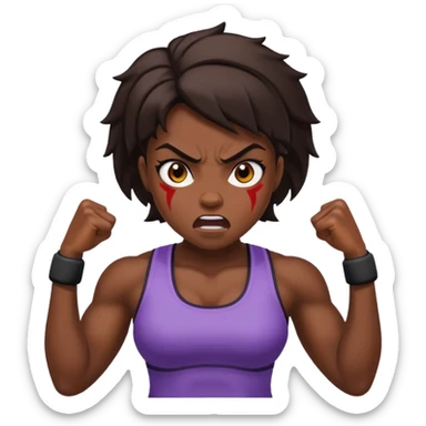 female gym trainer angry sticker