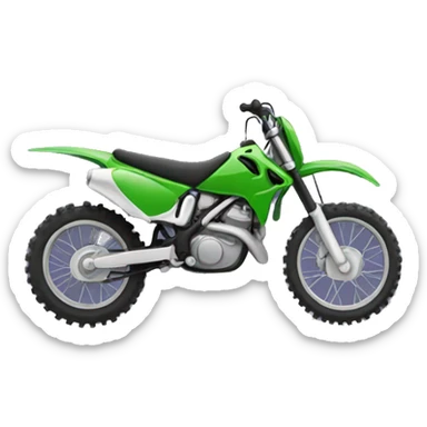 Green dirt bike  sticker