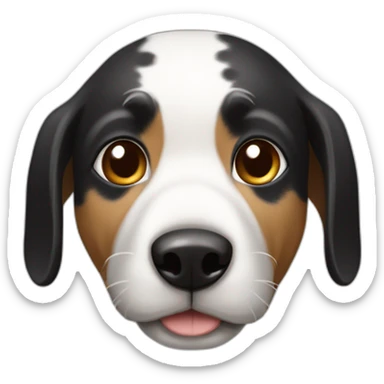 Perro ratonero blanco marrón y negro sticker