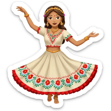 Woman dancing the traditional debke dance  sticker