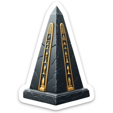 Black Egyptian Obelisk sticker