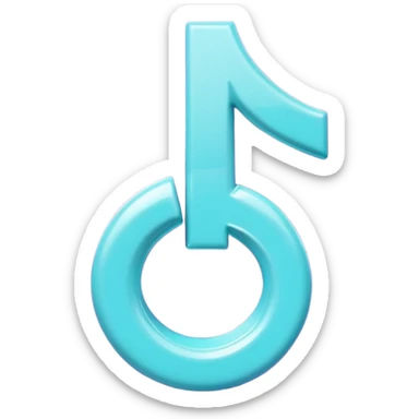 Purple and Cian Symbol of TikTok  sticker