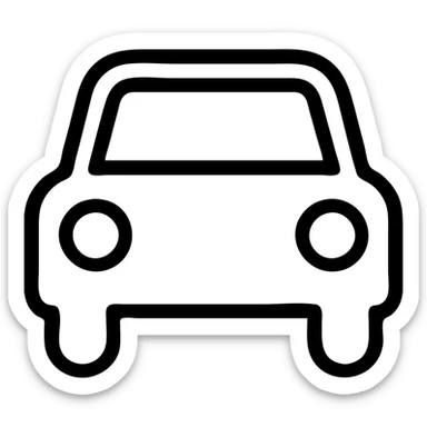 car, modern icon style, simple, clean lines, minimal color, easily recognizable sticker