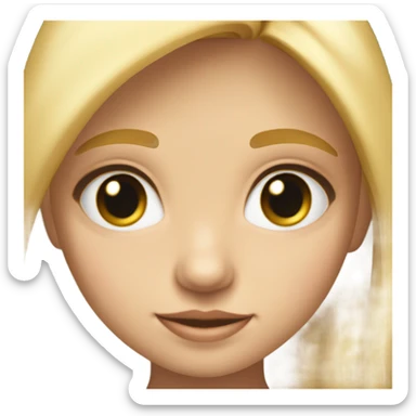 Crea una niña rubia con cuatro años y ojos miel  sticker