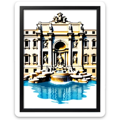 trevi fountain view from up above
no square style no frame png style  sticker