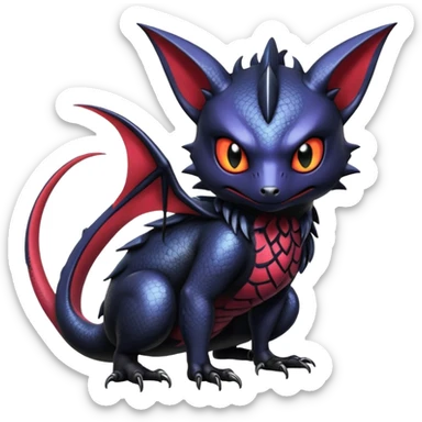 Shiny Epic Badass Gothic Noibat-Salandit-Litten-Hybrid sticker