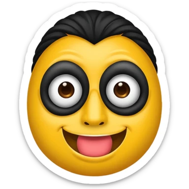 Um emoji gotico com a máscara de espinhos d sticker