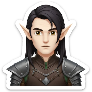 dark elf man sticker