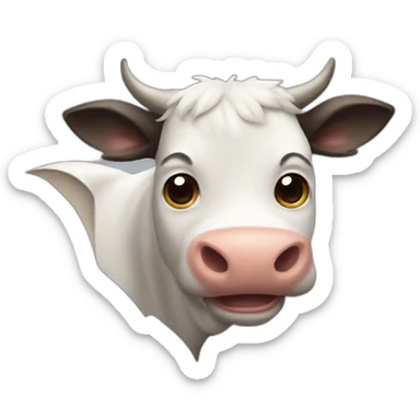 A cow that is also a bat sticker